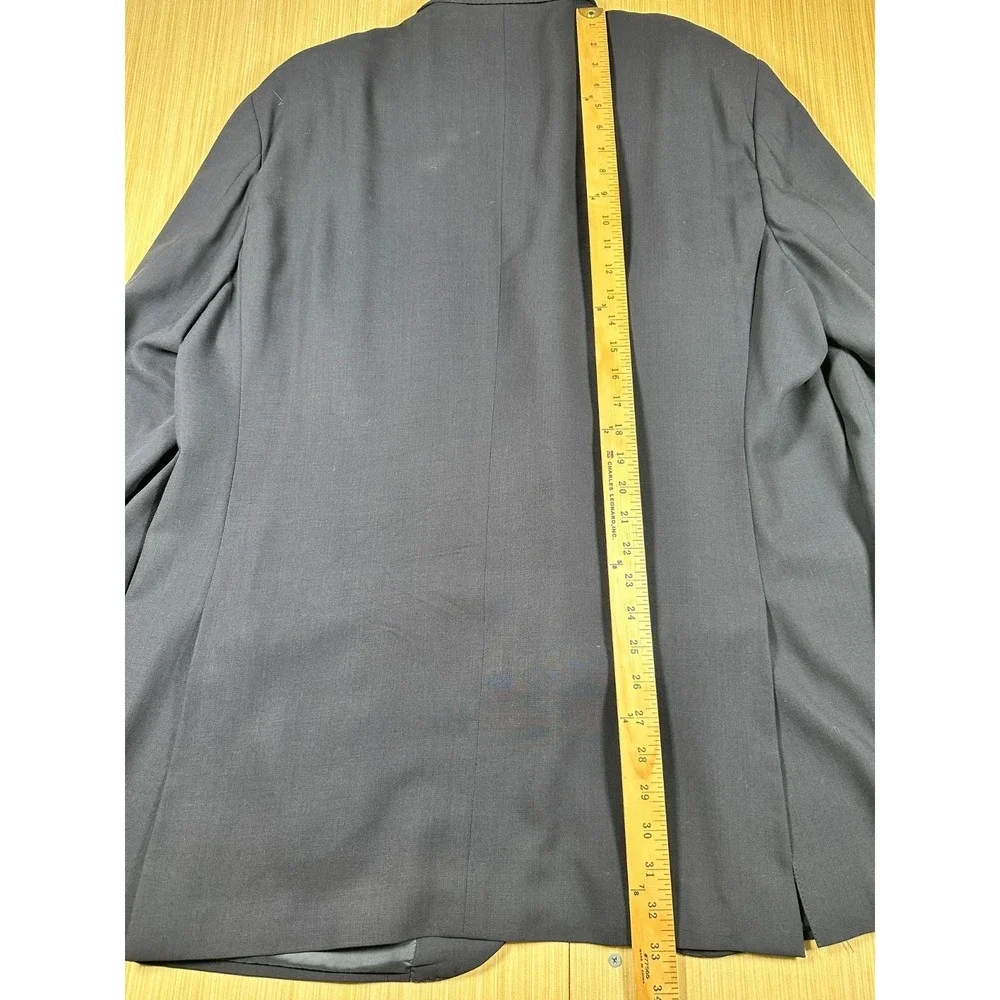 Polo Ralph Lauren Blazer Jacket Mens 48 Blue Wool‎ Single Breasted Notch Lapel